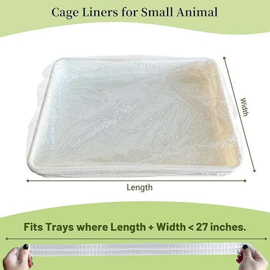 Disposable 50 pcs Small Animal Cage Liners, Rabbit Tray Film Liner Bunny Litter Pan Bags Guinea Pig Cage Toilet Plastic Film for Bird Hamster Chinchilla Hedgehog