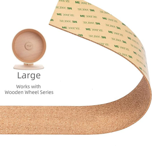 Niteangel Replacement Cork Running Track - Fits for Wooden Hamster Wheel Series | Acrylic Hamster Exercise Wheel w/Cork Track | Dark Cloud Hamster Wheel Series (Wooden Series, Large)