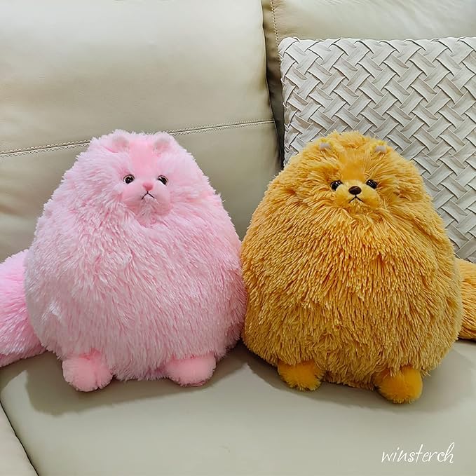 Winsterch Orange Cat Stuffed Animals Plush Cat Toys,Kids Cat Plush Teddy Soft Toy Birthday Gifts for Kids Boys and Girls,Fat Orange Plush Cat Stuffed Animals