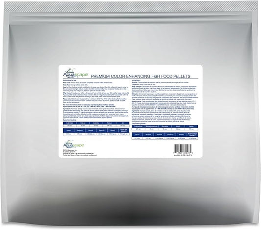 Aquascape Premium Color Enhancing Fish Food Pellets for Pond, Koi, Goldfish and More, 11 Pound (5 Kg), 81048
