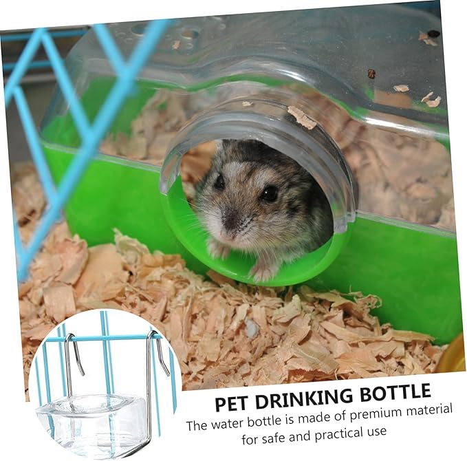 BESPORTBLE 2pcs Hanging Rabbit Water Feeder Plastic Pet Drinking Bottles with No Leak Design for Bunny Guinea Pig Hamster Cage Hydration