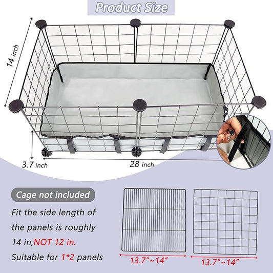 DZWLKJ Guinea Pig Cage Liner Tarp Bottom Waterproof and Washable Base Also for Rabbits, Bunny, Chinchesillas, Hedgehog, Ferrets and Other Small Animals(14x28 inches)