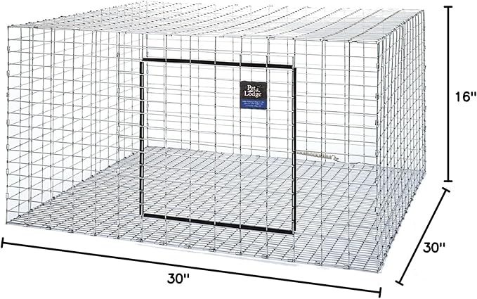 Miller Little Giant AH3030 Rabbit Hutch, 30 x 30 x 16, Galvanized