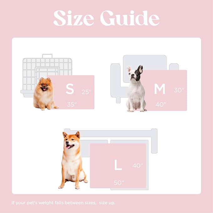 LE SURE Waterproof Puppy Blanket for Medium Dogs - Washable Double Sided Dog Blankets with Warm Jacquard Shag and Soft Sherpa Fleece, Pet Cat Blanket for Couch Protection, Bow Design,Pink Taffy