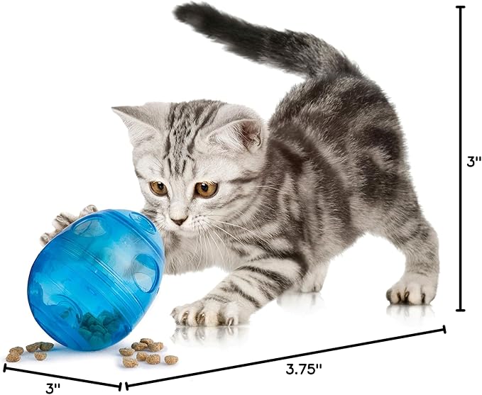 PetSafe FUNKitty Egg Cersizer - Cat Slow Feeder - Interactive Cat Meal Dispensing Toy - Great for Portion Control and Fast Eaters - Improve Digestion - Cat Enrichment and Exercise Toy