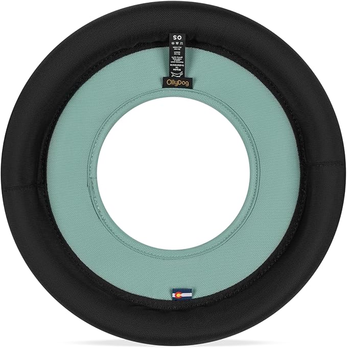 OllyDog Mini Super Flyer, Floating Dog Disc for Water Play – Soft Durable Dog Fetch Toy, Eco-Friendly Recycled Material, Gentle on Teeth, Lightweight Flying Disc for Medium, Small Dogs (Surf, 9")