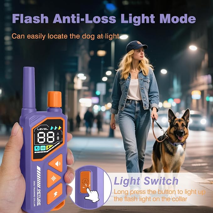 2-in-1 Dog Shock & Bark Collar Combo - New Updated Smart Auto Bark Collar & 3300Ft Remote Training Collar with 3 Training Modes for 7-120lbs Small Medium Large Dogs, Flashlight, Security Lock