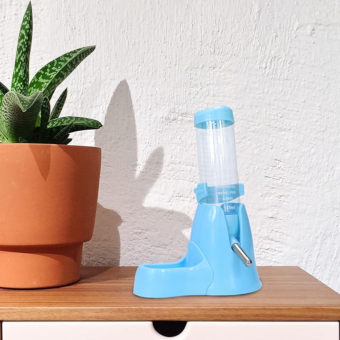 Litewoo 3 in 1 Hamster Water Bottle Small Animal Water Bottle with Food Container Base Hut Hanging Pet Automatic Feeding Drinking Dispenser for Dwarf Hamster Rats Mouse Gerbil Mice
