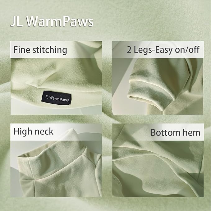 Fleece Sphynx Cat Clothes Soft Hairless Cat Clothes Pullover Cat Sweater for Chihuahua All Season Light and Warm Kitten Cloth for Cats Only Puppy Clothes Small Dog Sweater (Pale Green, XX-Large)