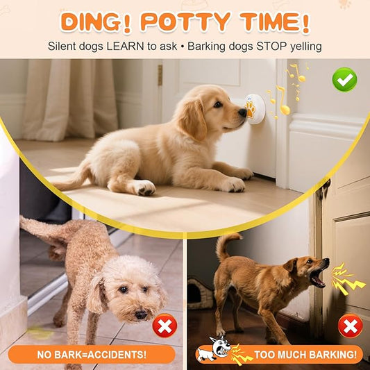 ChunHee Dog Bells to Go Outside – Bell for Dogs to Ring to Go Potty | Dog Door Bell with 5 Adjustable Volume & 36 Ring Tones | Chew-Proof Dog Training Bells for Door