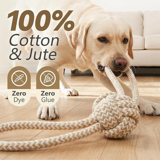Puppy Chew Toys for Teething, Rope Toys for Dogs Training and Play, Durable Chew Rope for Small and Medium Breeds, L Size