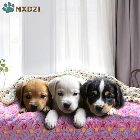 Dog Blankets for Small Medium Large Dogs, 3 Pack Washable 41" x 31", Coral Fleece Soft Pet Mat Throw Cover for Kennel Crate Bed, Cat Blanket, Gifts Puppy Essentials