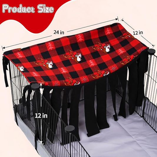 NAPLORD Guinea Pig Hideout, Guinea Pig Fleece Forest,1x2 C&C Fleece Forest for Guinea Pigs, Hedgehog, Bunny,Small Pets