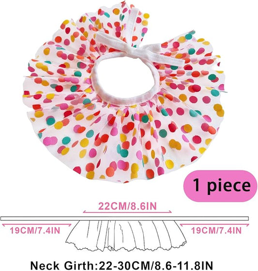 Elegant Lace Cat Collar with Cute Bow,Kitty Collars with Bow Tie,Pet Lace Bib Collar with Cute Bow,Cat Princess Costumes,Colorful,1 Piece
