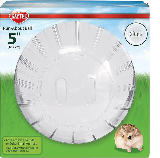 Kaytee 5" Clear Run-About Exercise Ball for Pet Dwarf Hamsters & Mice (Pack of 2)