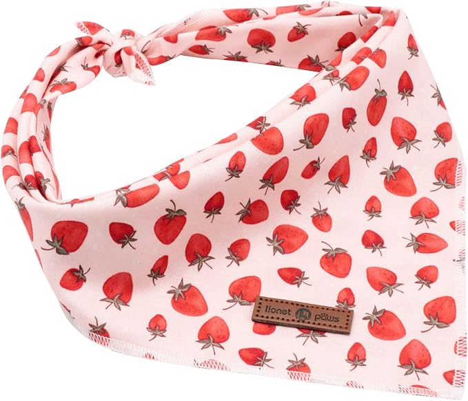 Lionet Paws Dog Bandana,Fabric Pink Dogs Kerchief for Medium Large Dogs,Dog Cotton Triangle Bibs Scarf for Girl Boy