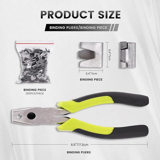900Pcs Wire Cage Clips with Hog Ring Fencing Pliers Hog Wire Fence Clip Pliers for Bird Quail Rabbit Chicken Wire Cage (900pcs Clips)