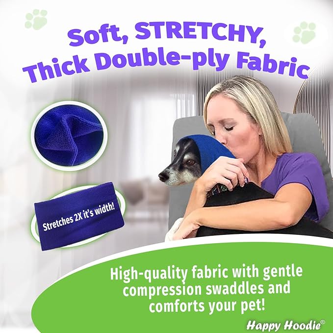 Happy Hoodie The Original Dog & Cat Calming Band - American Brand - Anxiety Relief/Noise Protection-Grooming-Thunder-Fireworks (XS, Pink) - Since 2008