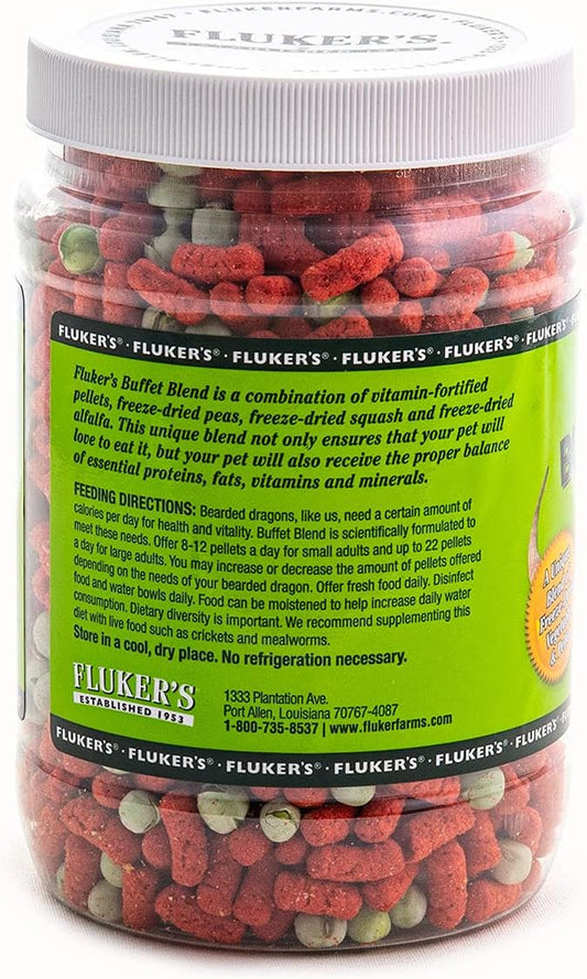Fluker's Buffet Blend Adult Bearded Dragon Veggie Variety Diet, 7 oz