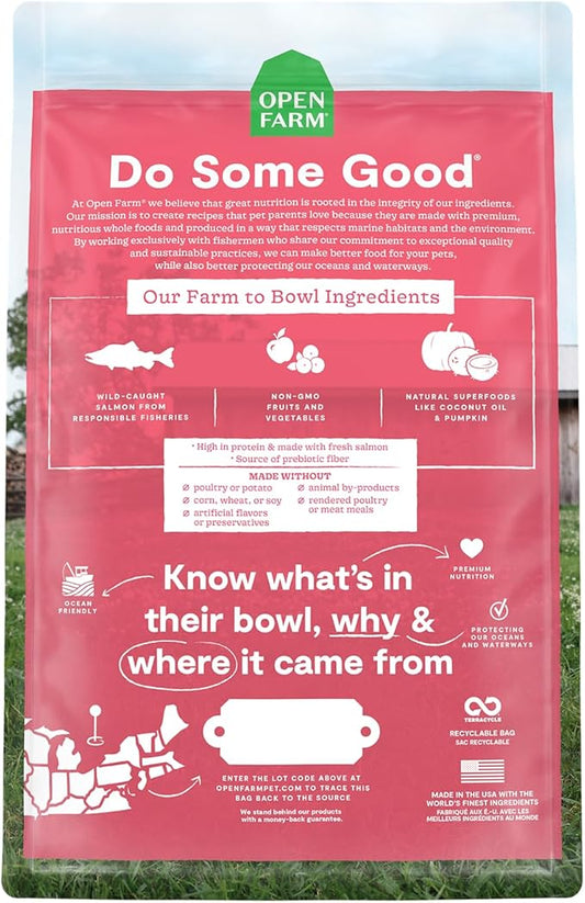 Open Farm Wild-Caught Salmon Grain-Free Dry Cat Food, Responsibly Sourced Pacific Salmon Recipe with Non-GMO Superfoods and No Artificial Flavors or Preservatives, 2 lbs, 2 Pound (Pack of 1)
