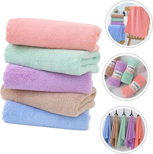 5pcs Water Absorbing Towels for Guinea Pig Cage Mats Soft Bedding Cushions for Small Pets Bath Towels Light