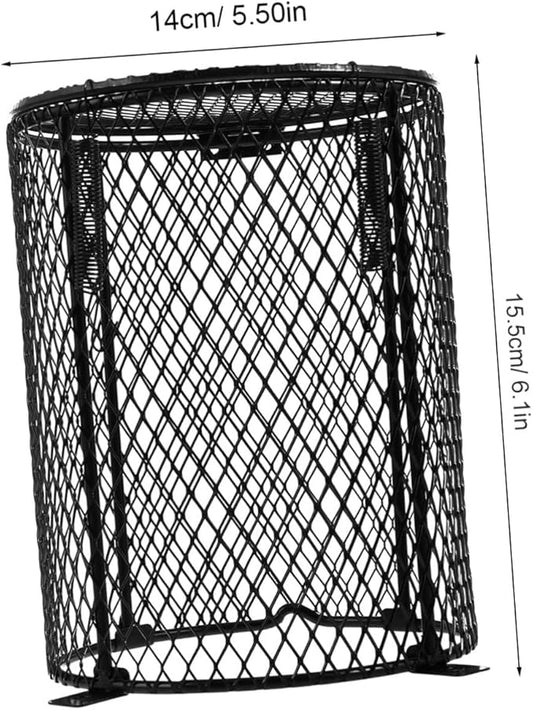 Anti-Scald Heating Lamp Mesh Cover for Reptiles Adjustable Protector Cage for PET Lizards and Turtles Easy Installation for Reptile Tanks