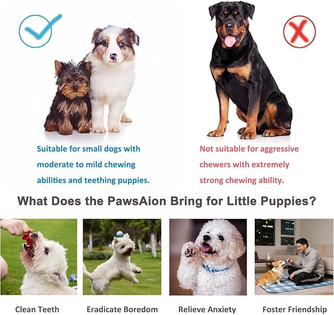 Puppy Chew Toys 20 Pack for Teething and Fun, Dog Toys for Small Puppies Bulk with Various Rubber Rings, Ropes and Balls for Interactive Play, Teeth Cleaning & Relief