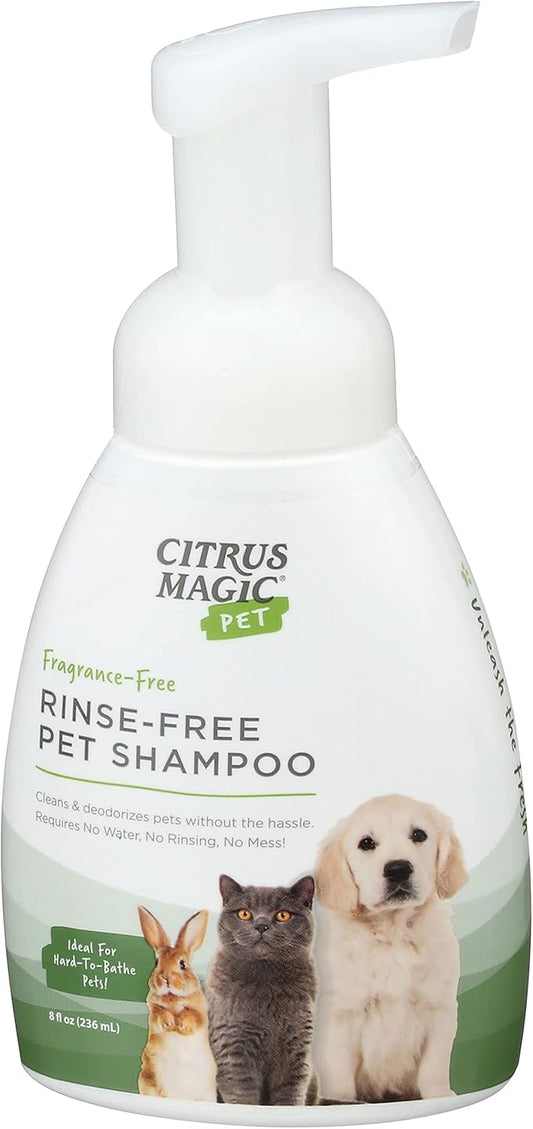 Citrus Magic Pet Rinse-Free Pet Shampoo, 8-Fluid Ounce, Pack of 2