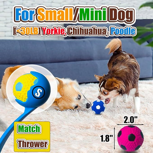 HOLYSTEED Squeaky Dog Toys for Small Dogs, 2.0 Inch Latex Squeak Dog Balls - Soft Bouncy Fetch & Chew Toys for Mini and Small Breeds Like Chihuahua, Yorkie, Poodle, Corgi