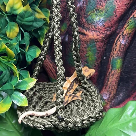 Pet Hanging Bed Hideouts Toy Hamster and Gerbil Hideaway Woven Toy for Rodents Sleep Hammock Swing Cold Weather Pet House