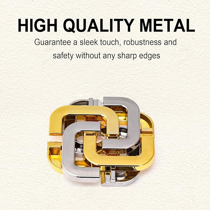 6 PCS Metal Brain Teaser Puzzles for Adults and Kids, Disentanglement Metal Logic Puzzle Set, IQ Mind Challenge Brain Games Toy Gift (Style-B)