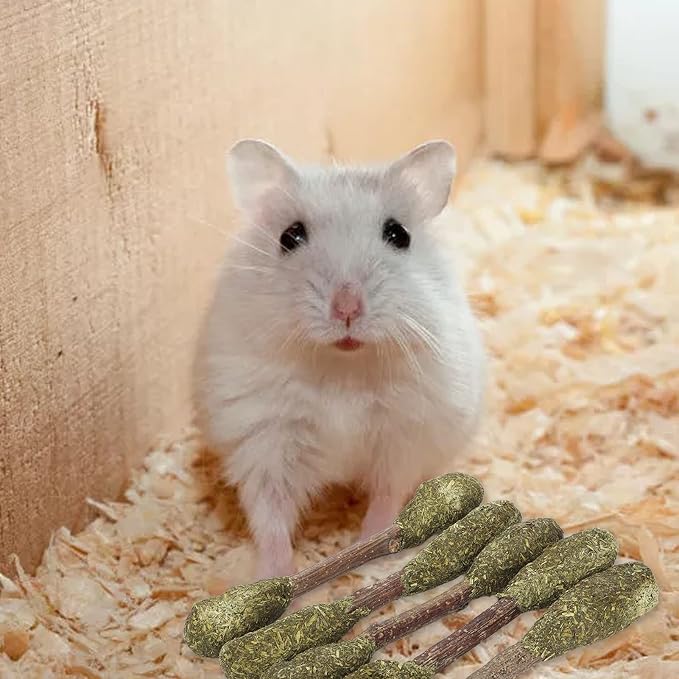 Rabbit Chew Sticks Teeth Cleaning Toy Alfalfa Grass Hamster Chew Toy Care for Small Animals