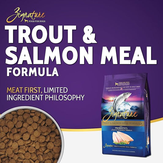 Zignature Trout & Salmon Limited Ingredient Formula Dry Dog Food 25lb