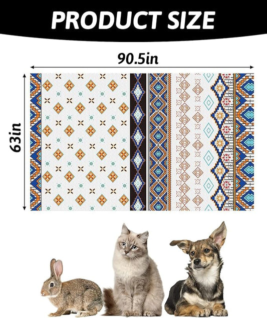 BNOSDM 91" X 63" Extra Large Bunny Cage Liner Washable Guinea Pig Mat Large Animals Mats Animal Pads for Floor Indoor Rabbit Carpet for Chinchillas Cats Ferrets Dogs