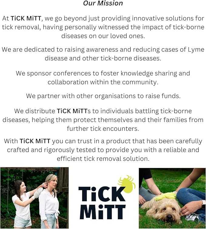 TiCK MiTT Pink Tick Removal Glove for Pets & People: Gently Remove Ticks with Ease - Chemical-Free, Durable, Portable Tick Management Tool for Outdoor Adventures & Everyday Use