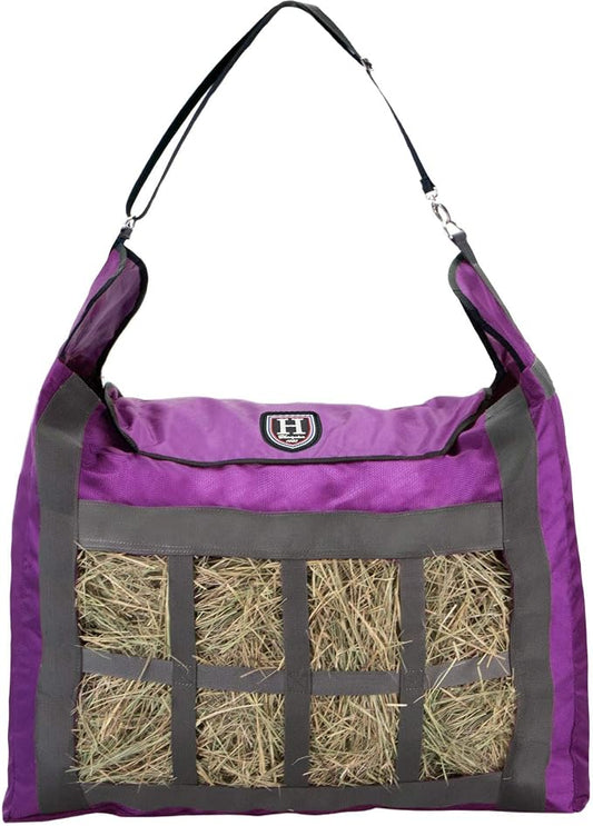 Harrison Howard Premium Durable Slow Feed Horse Hay Bags Oxford Cloth Heavy Duty Large Capacity Horse Feeding Bag-Regal Purple