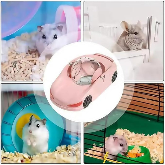 Hamster Car Novelty Wheel Running Ball Funny Exercise Toys for Small Animal Rat Chinchillas Ferrets Sugar Gliders (Pink)