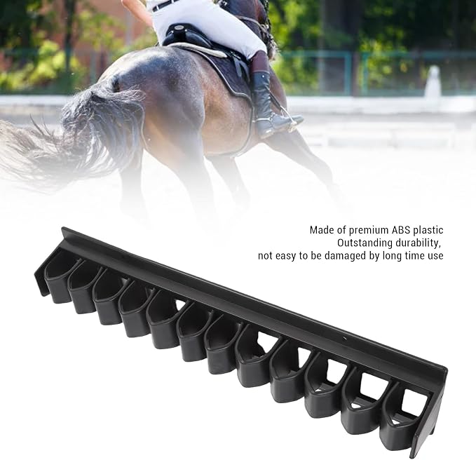 RiToEasysports Horse Whip Crop Holder Rack,Wall Mounted Horse Whip Rack Holds Up to 12 Whips for Horse Organizer Crop Holder