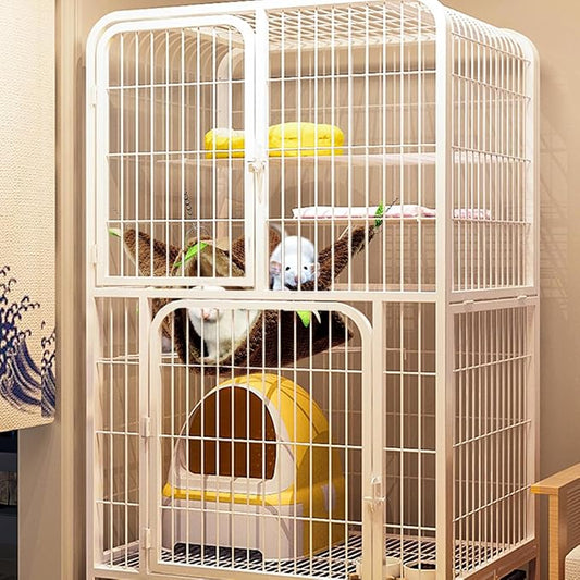 EAEDMY Ferret Rat Hammock Tunnel Toys Cage Accessories, Guinea Pig Hideout Tunnel, Warm Bed for Rat Ferret Guinea Pig Sleep Hide and Play (3.Hammock)