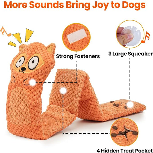 HGB Large Squeaky Dog Puzzle Toy for Boredom & Teething, Tough Interactive Dog Chew Toys for Snuffle Foraging & Treat Dispensing IQ Training, Ideal for Large Medium Small Dogs to Keep Them Busy