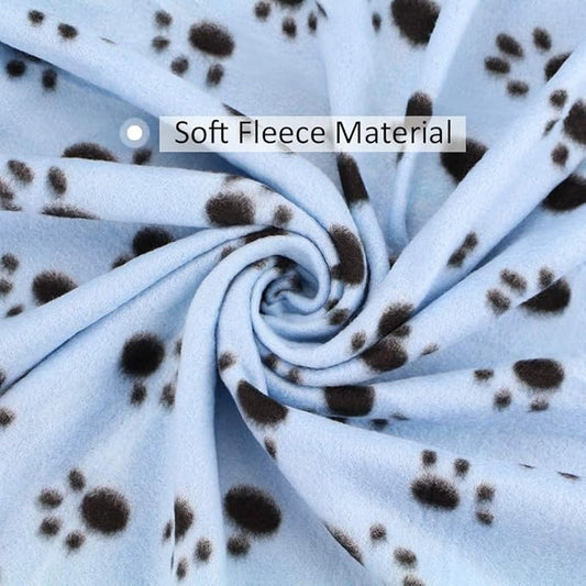 Comsmart Dog Blankets for Small Dogs, 6 Pack Puppy Blanket Cute Paw Print Pet Blanket for Dog, Puppy, Cat, Kitten, 39x31 inches