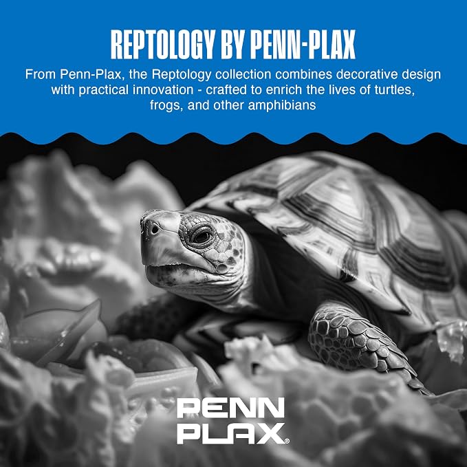Penn-Plax Reptology Turtle Pier and Basking Platform, Medium - Adjust Height Up to 12 In - Floats at Water Level -Easy Ramp Access for Turtles, Frogs & Reptiles in Aquariums or Terrariums, 11.5x9.5 In