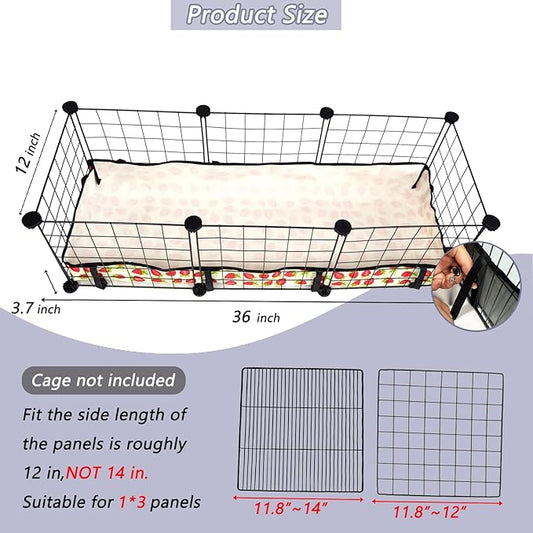 Guinea Pig Cage Liner,Washable Waterproof Oxford Cloth Cage Liners for Small Animals,Hamster Chinchilla Hedgehog Rabbit and Other Small Animals Not Include Cage (12x36 inches)