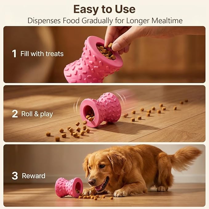 Dog Puzzle Toy – Interactive Treat Dispensing Dog Toy to Keep Dogs Busy, Mental Stimulation & Boredom Relief Toy for Indoor Play, Small & Medium Dogs
