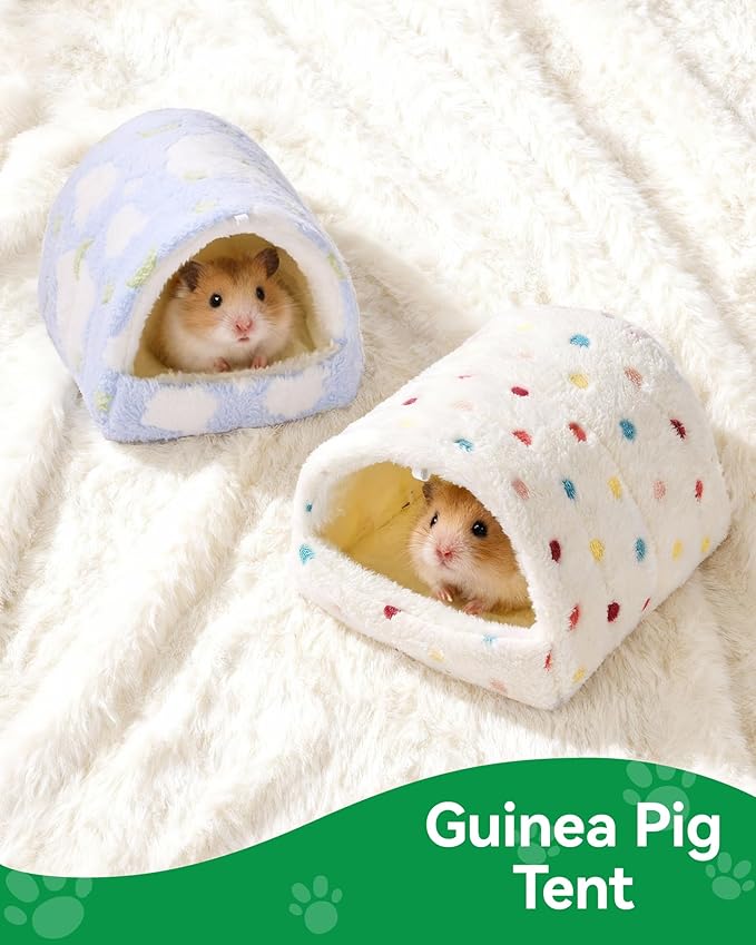 Guinea Pig Hideout Guinea Pig House,Washable Hamster House Small Animal Cage Accessories for Mouse Chinchillas Hamsters Hedgehogs Ferrets Bearded Dragons and Rats