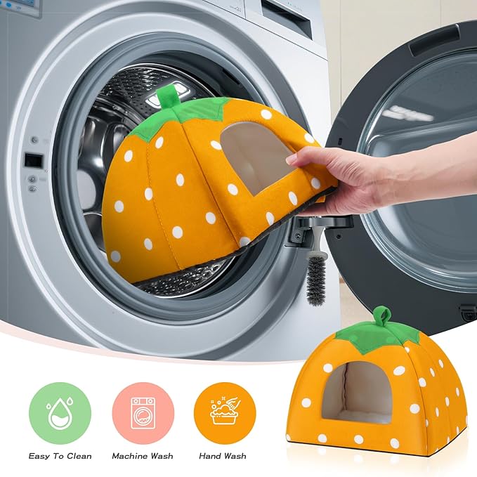 Guinea Pig Hideout Warm Fleece Small Animal Bed Washable Pet Cushion Winter Warm Sleeping Nest for Hamster Rabbit Chinchilla