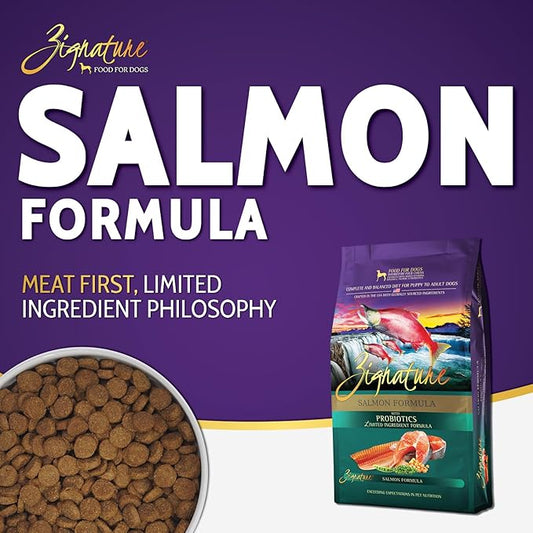 Zignature, Salmon Limited Ingredient Formula Grain-Free Dry Dog Food, 25-lb