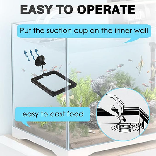 Fish Feeding Ring, Automatic Aquarium Accessory, Prevents Uneaten Food, Ideal for Busy Owners, Made from Durable Materials, Easy to Install and Adjust