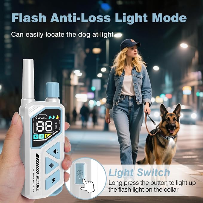 2-in-1 Dog Shock & Bark Collar Combo - New Updated Automatic Bark Collar & 3300Ft IPX7 Waterproof Remote Dog Training Collar with 3 Training Modes for All Breeds,Size,FlashLight & Security Lock