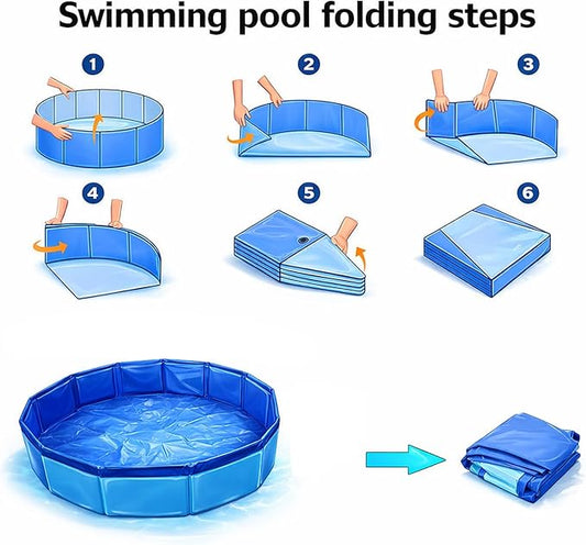 6Pcs Bearded Dragon Pool – Foldable Reptile Bathtub & Towel (Large or Medium Size), Bath Brush, Spray Bottle & Plastic Tweezers for Bearded Dragons, Bearded Dragon Bath Accessories (Large)